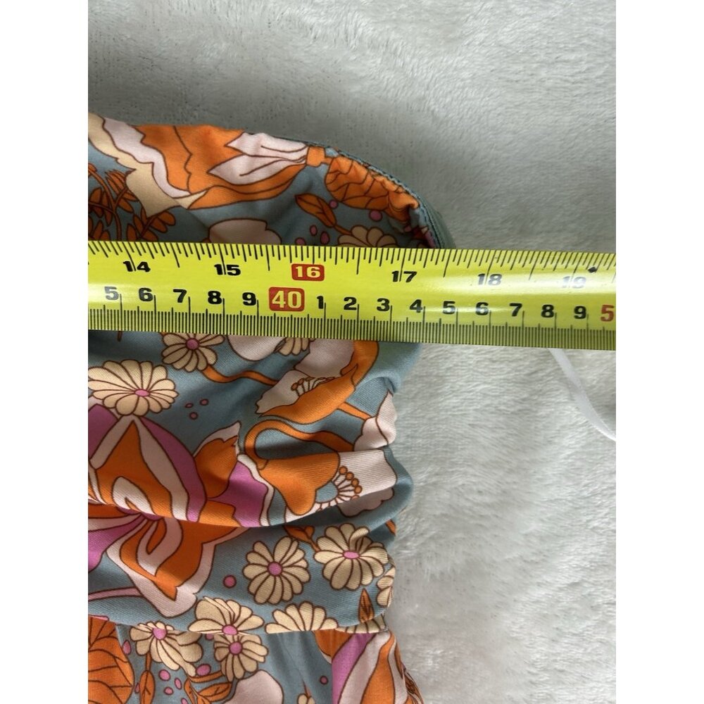 Grace Karin Womens Floral Retro Midi Dress Size XL Grey 1960s Style Sundress - Picture 8 of 11
